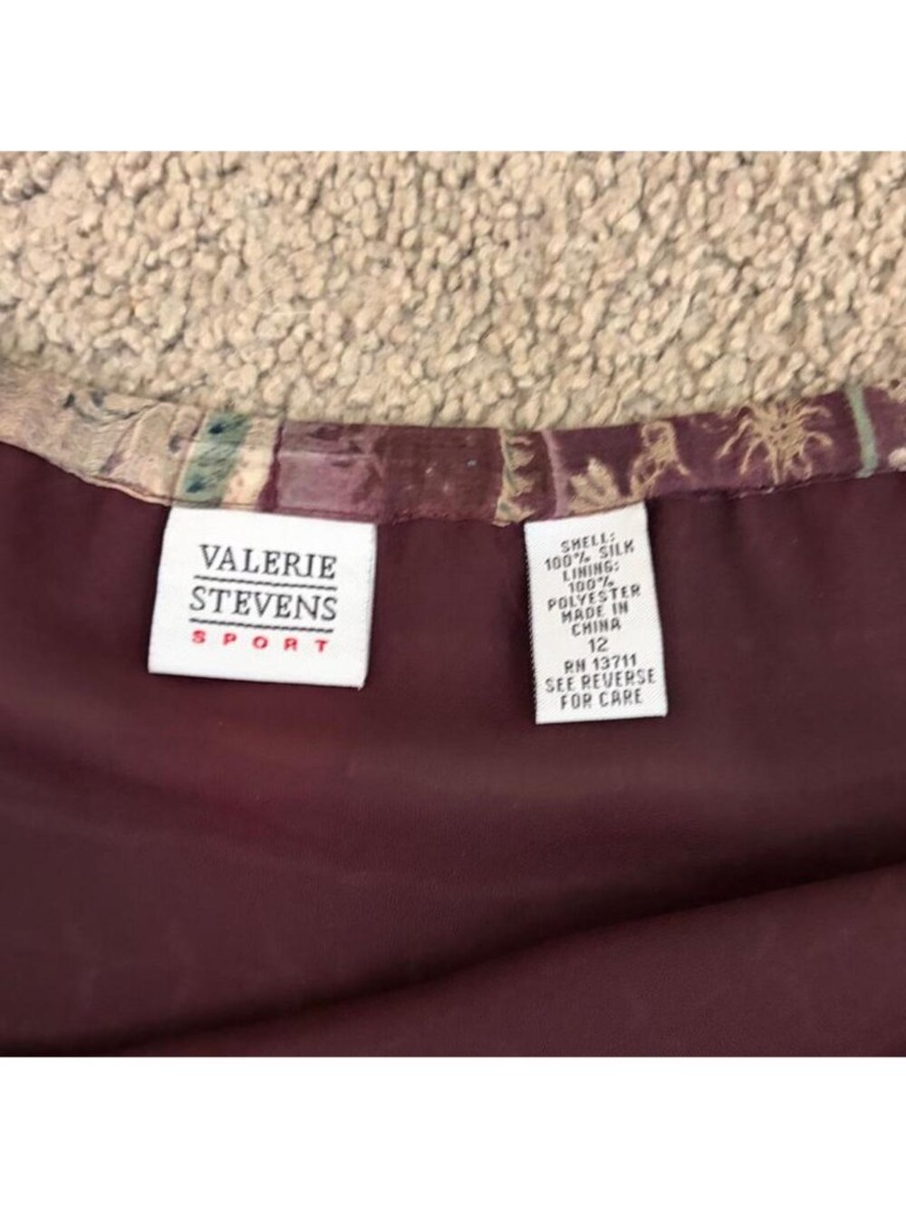 90s striped boho silk skirt - Picture 7 of 7